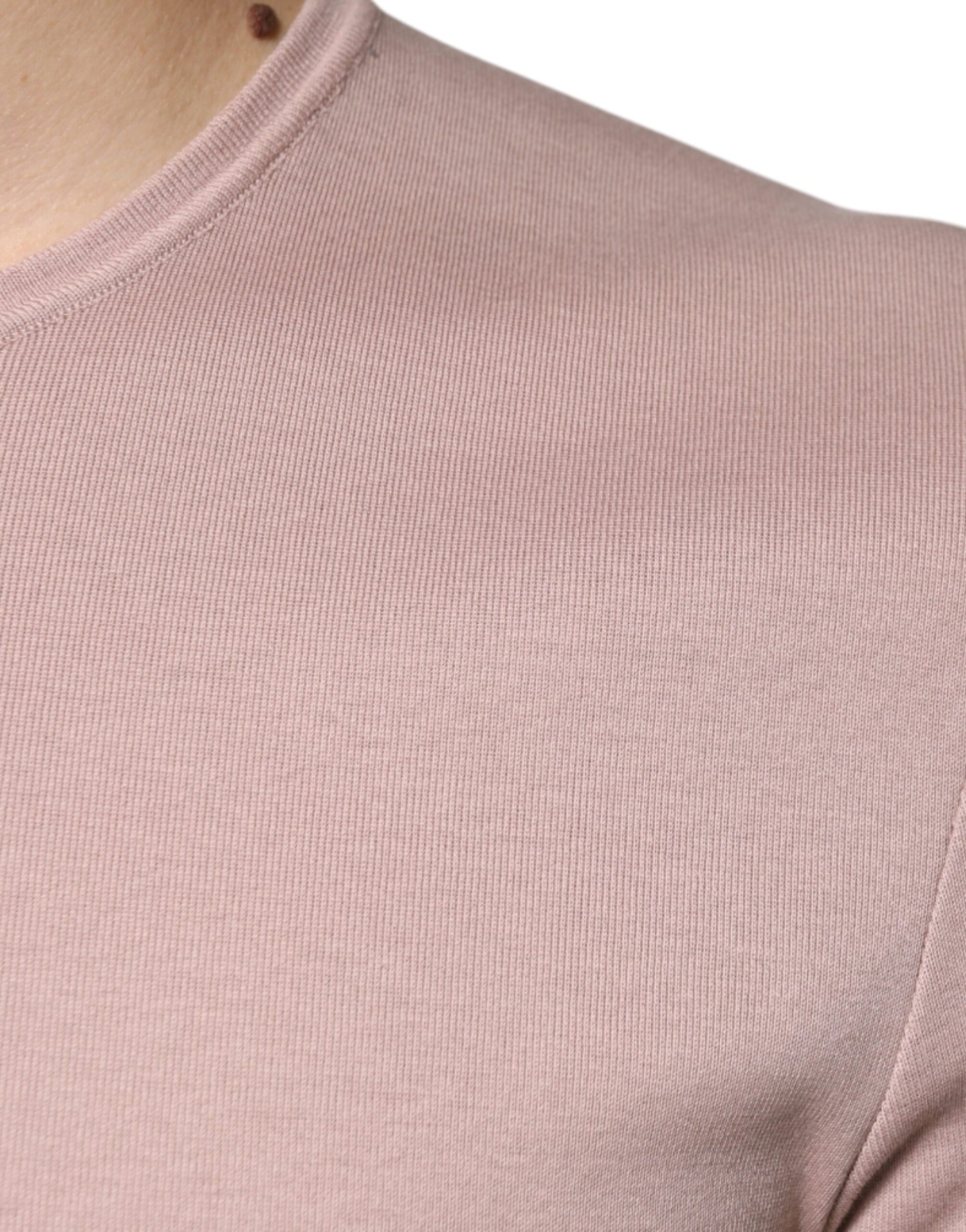 T-shirt Dolce & Gabbana en coton marron à manches courtes et col rond