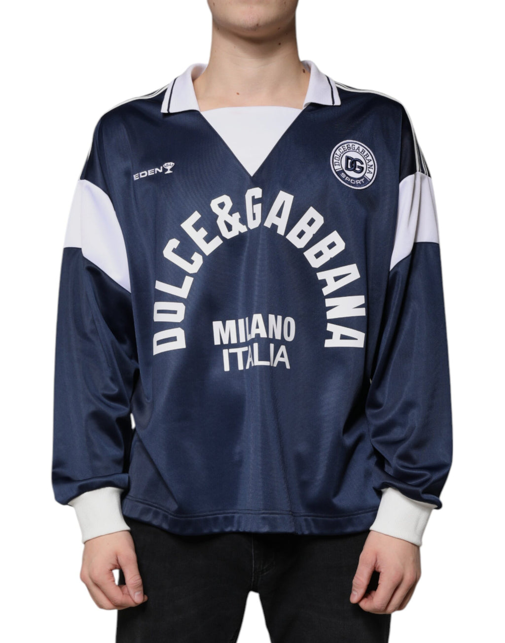 Dolce & Gabbana Blue Long Sleeve T-Shirt for Men alternate view