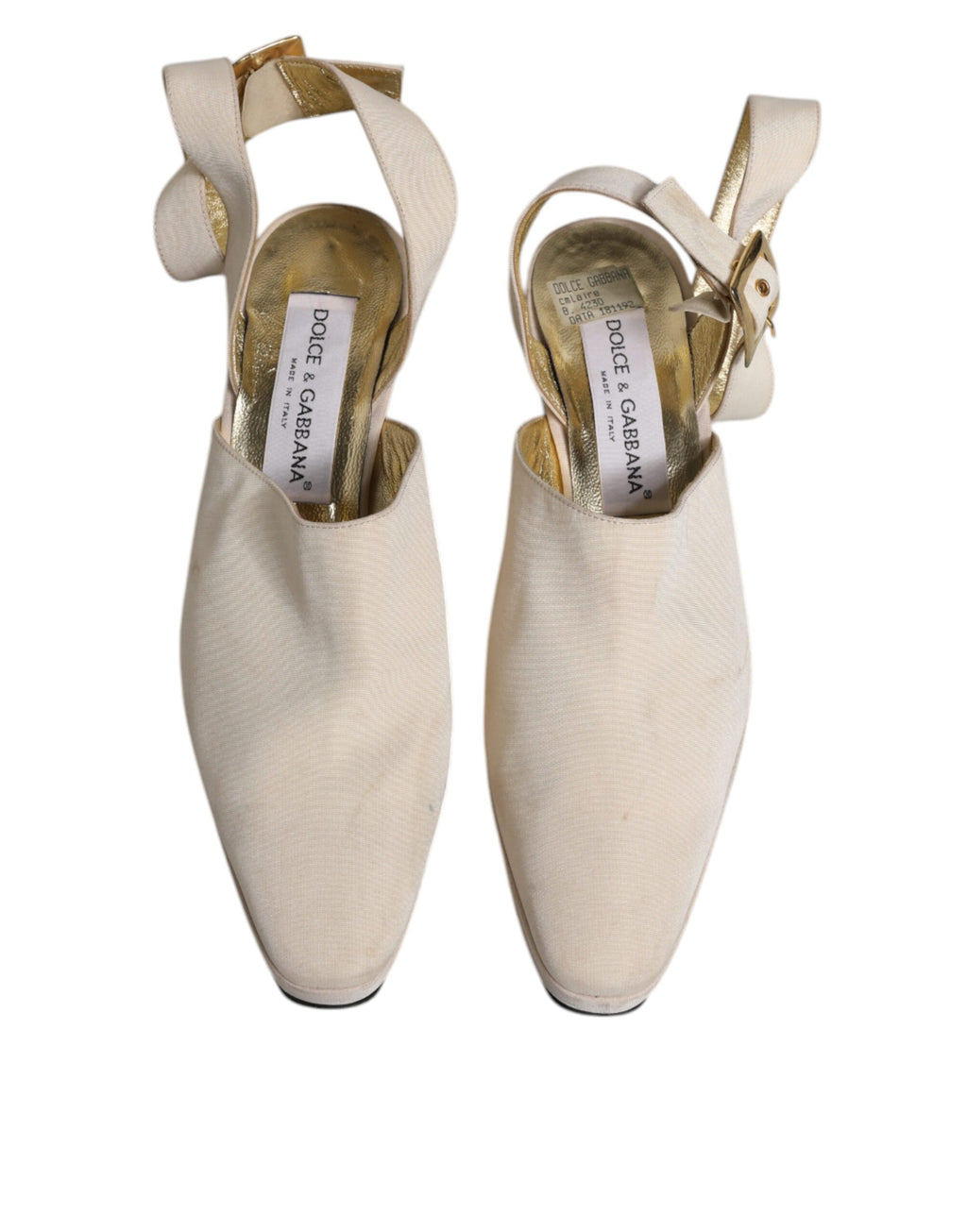 Dolce & Gabbana White Strap Ons for Women detail view