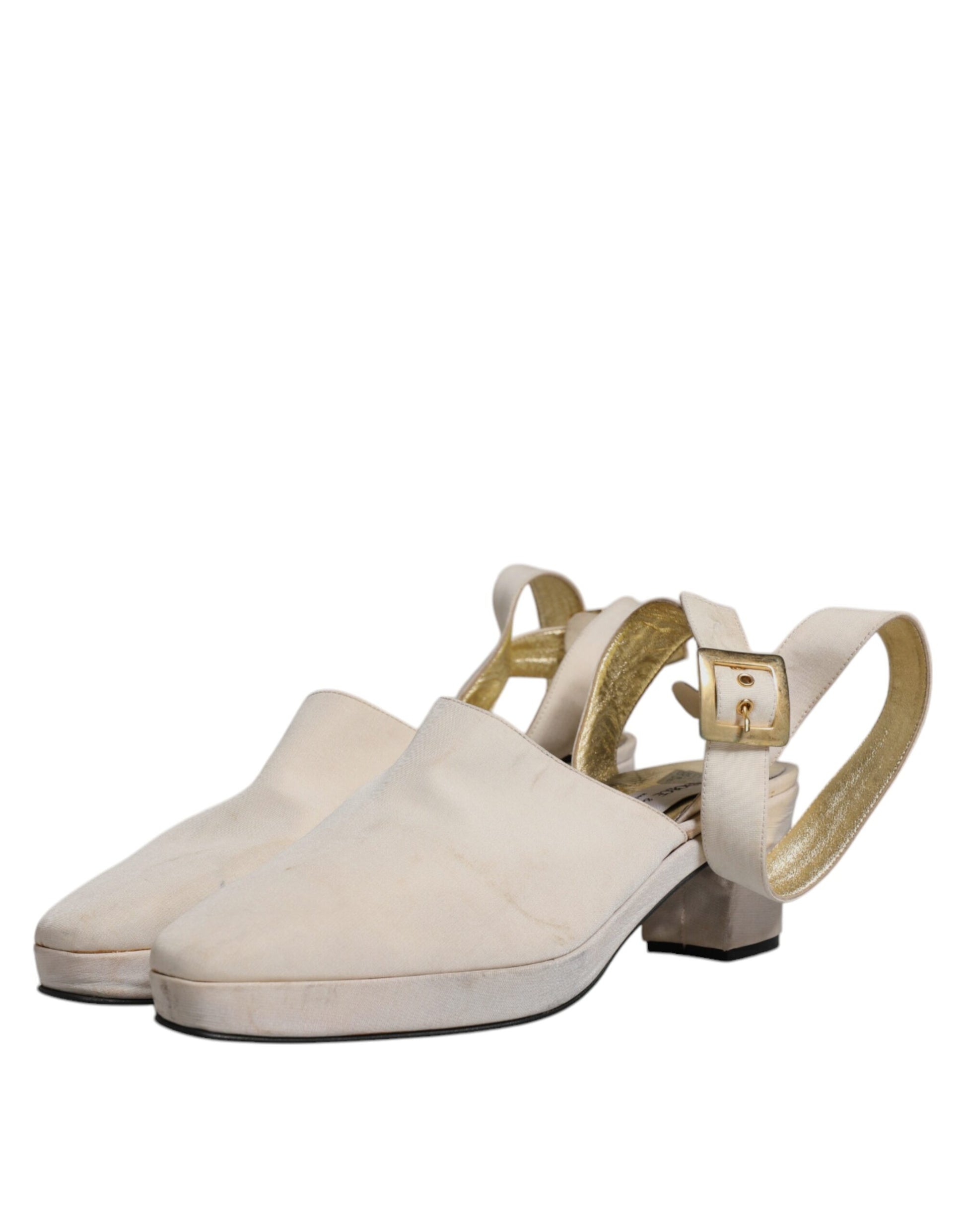 Dolce & Gabbana White Strap Ons for Women side view