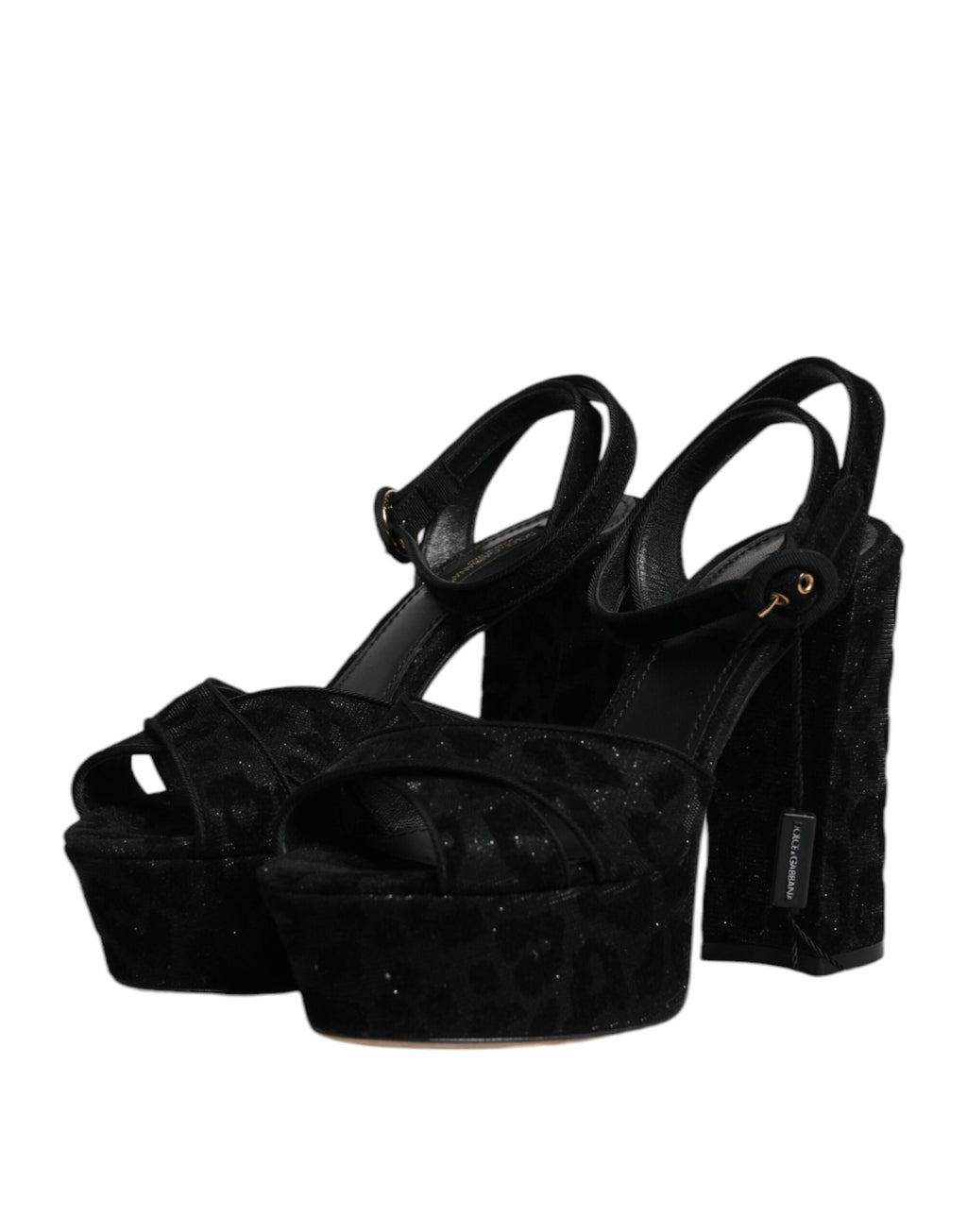 Dolce & Gabbana Black Platforms for Women side view