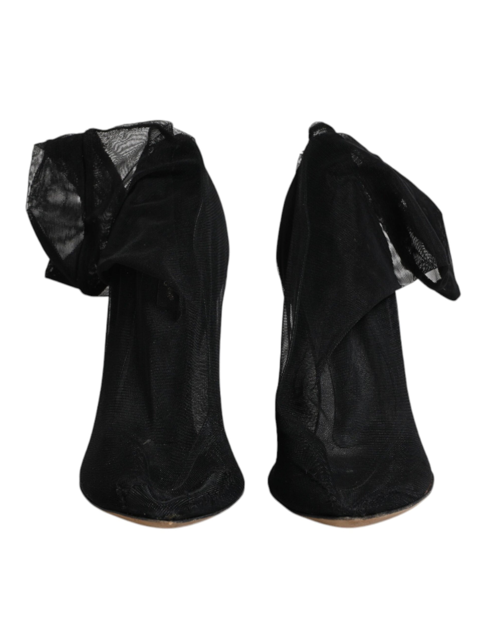 Chaussures Bottines Chaussettes Dolce & Gabbana en Maille Extensible Noire