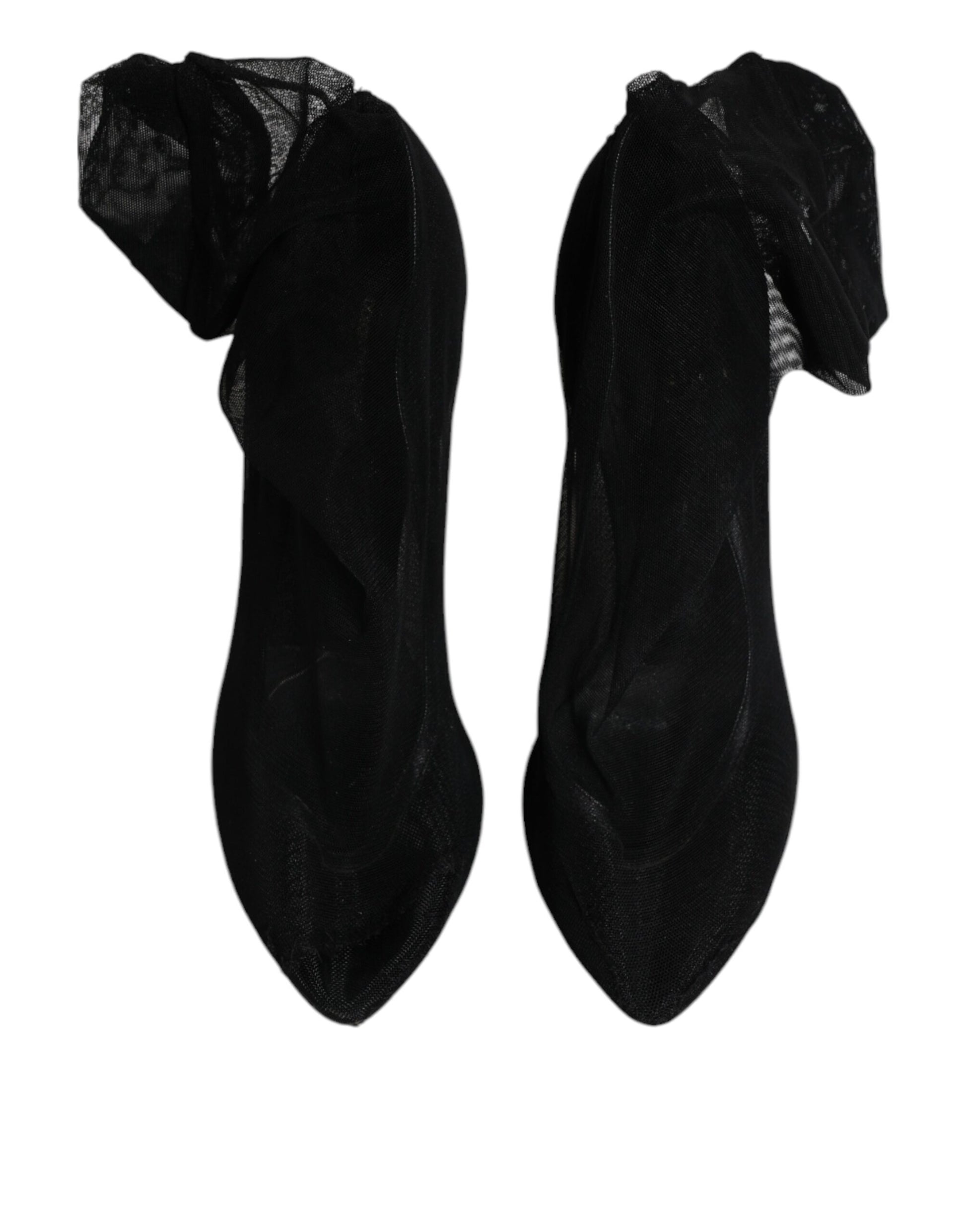 Chaussures Bottines Chaussettes Dolce & Gabbana en Maille Extensible Noire