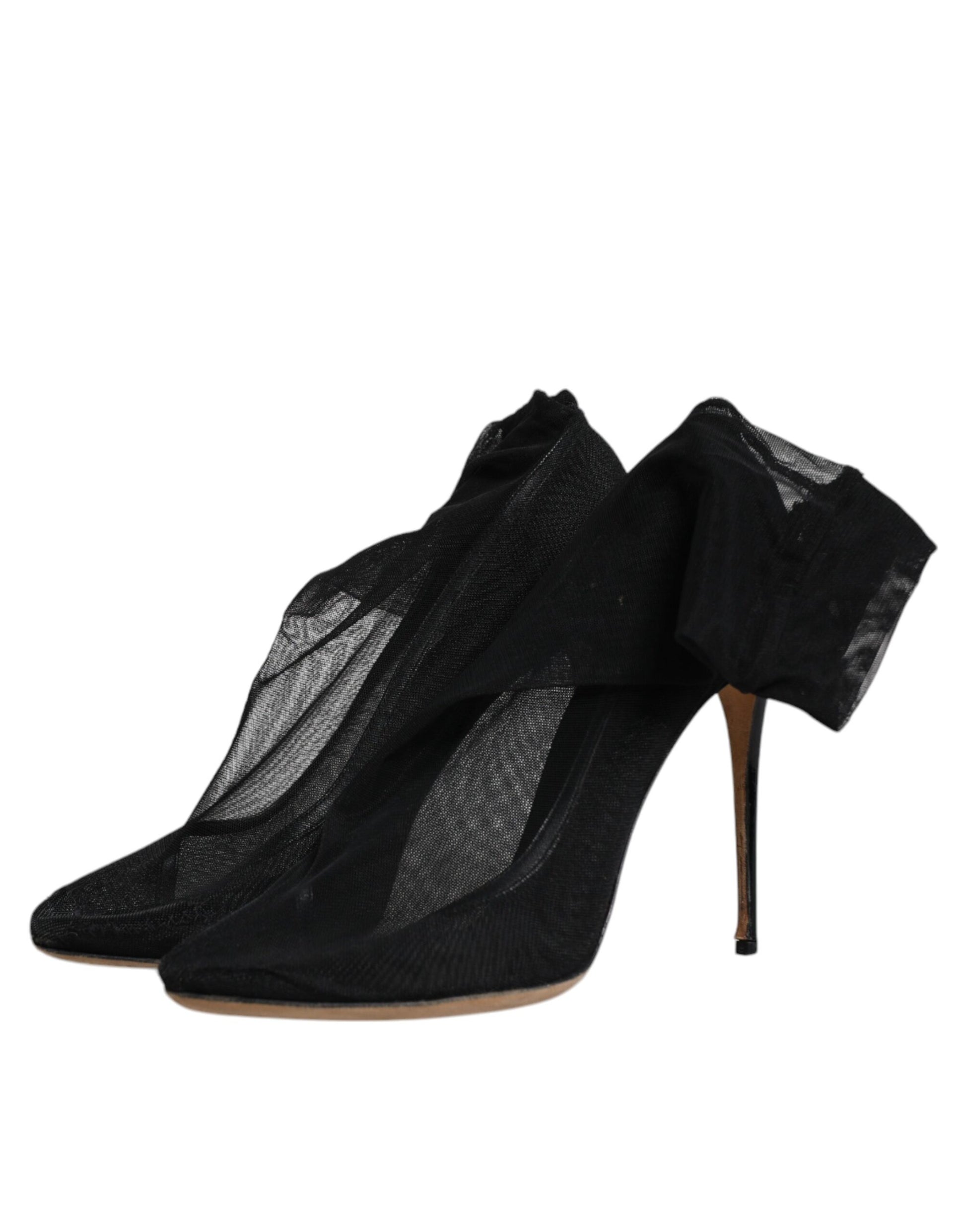 Chaussures Bottines Chaussettes Dolce & Gabbana en Maille Extensible Noire