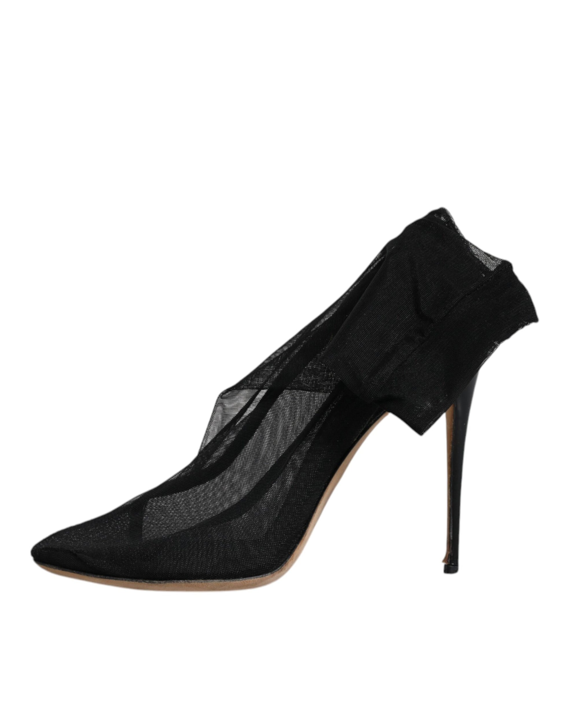 Chaussures Bottines Chaussettes Dolce & Gabbana en Maille Extensible Noire