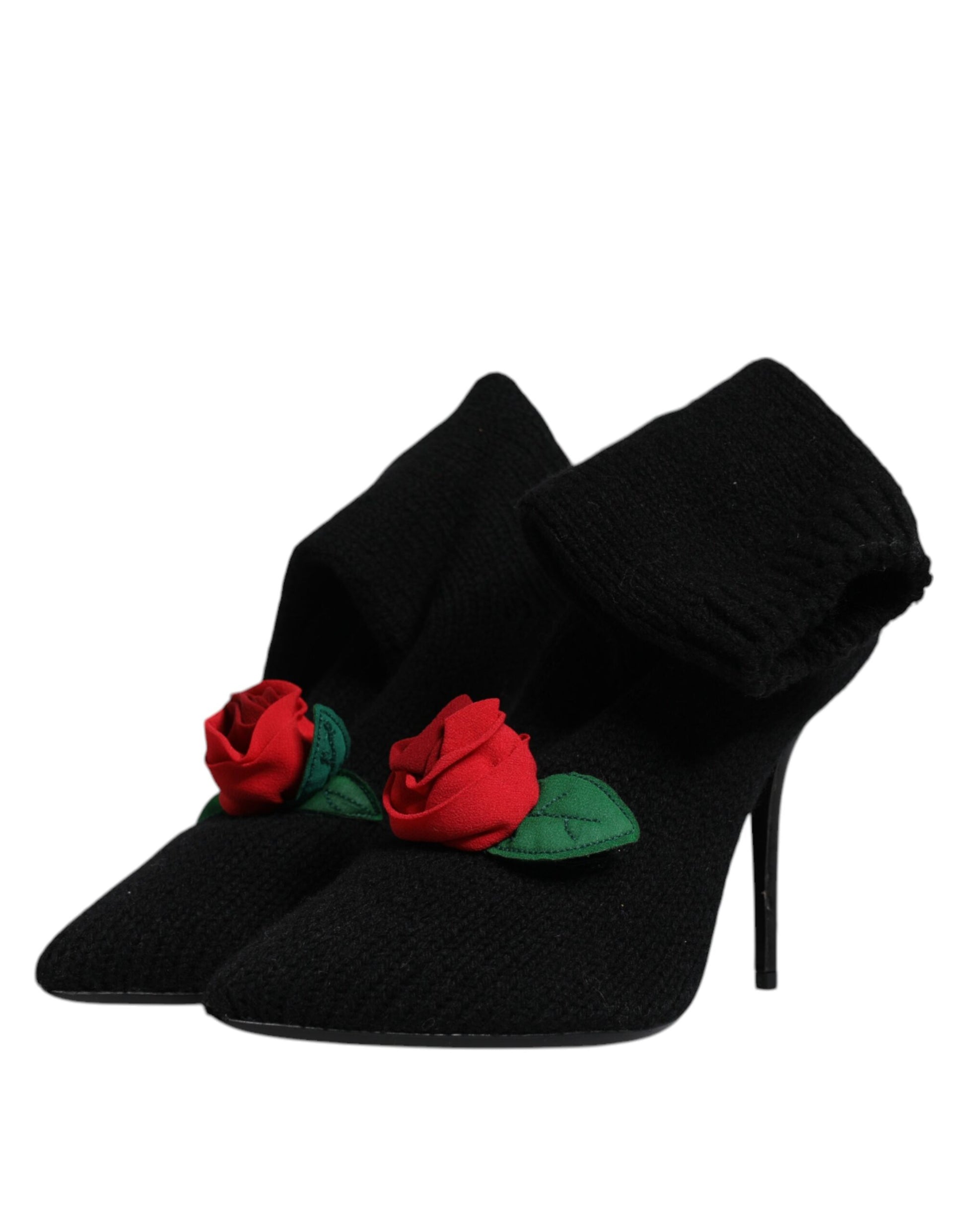Bottes à talons aiguilles mi-mollet Dolce & Gabbana noires
