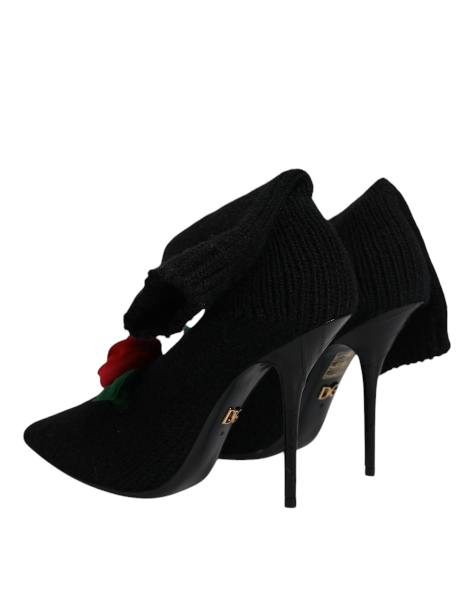 Bottes à talons aiguilles mi-mollet Dolce & Gabbana noires