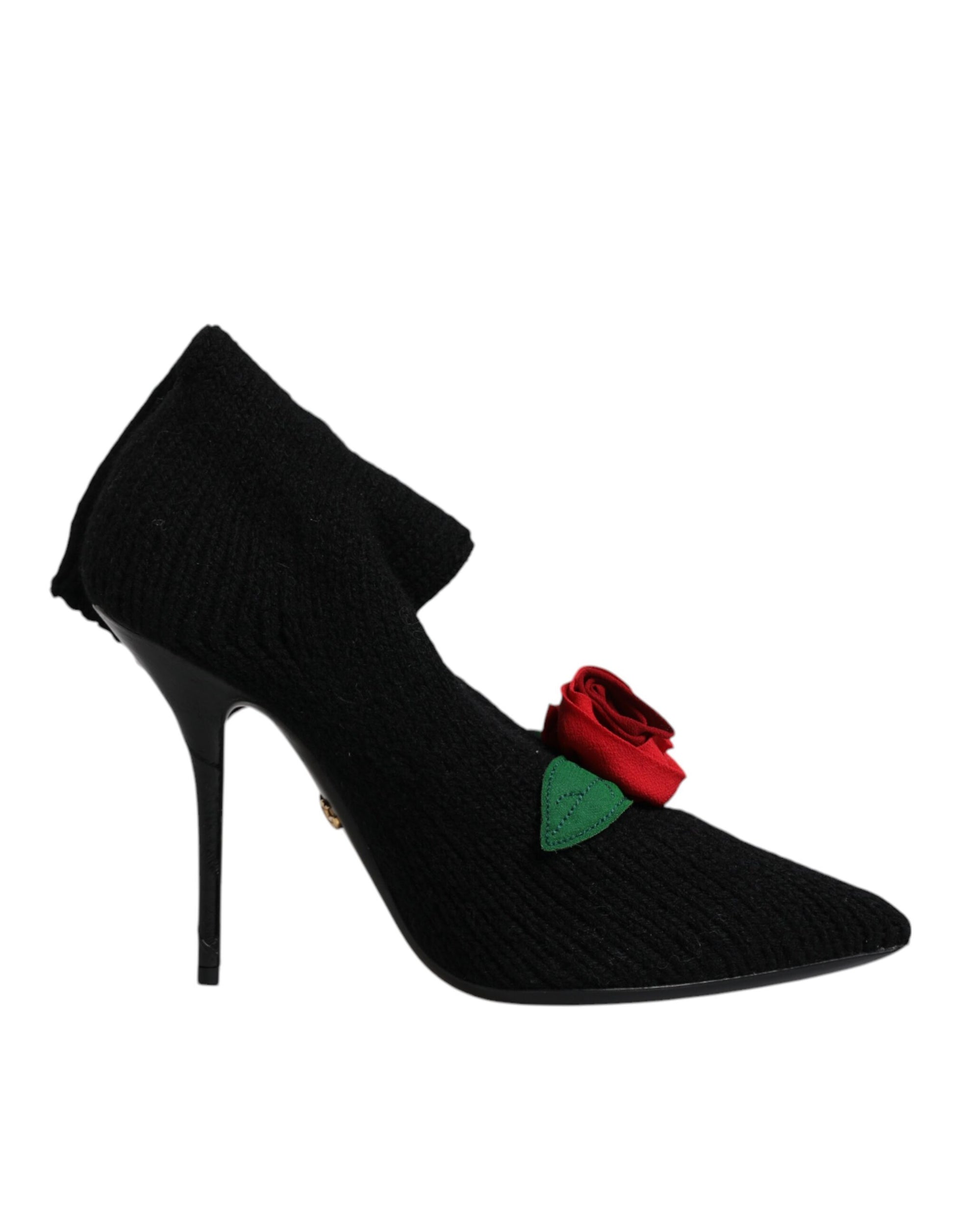 Bottes à talons aiguilles mi-mollet Dolce & Gabbana noires