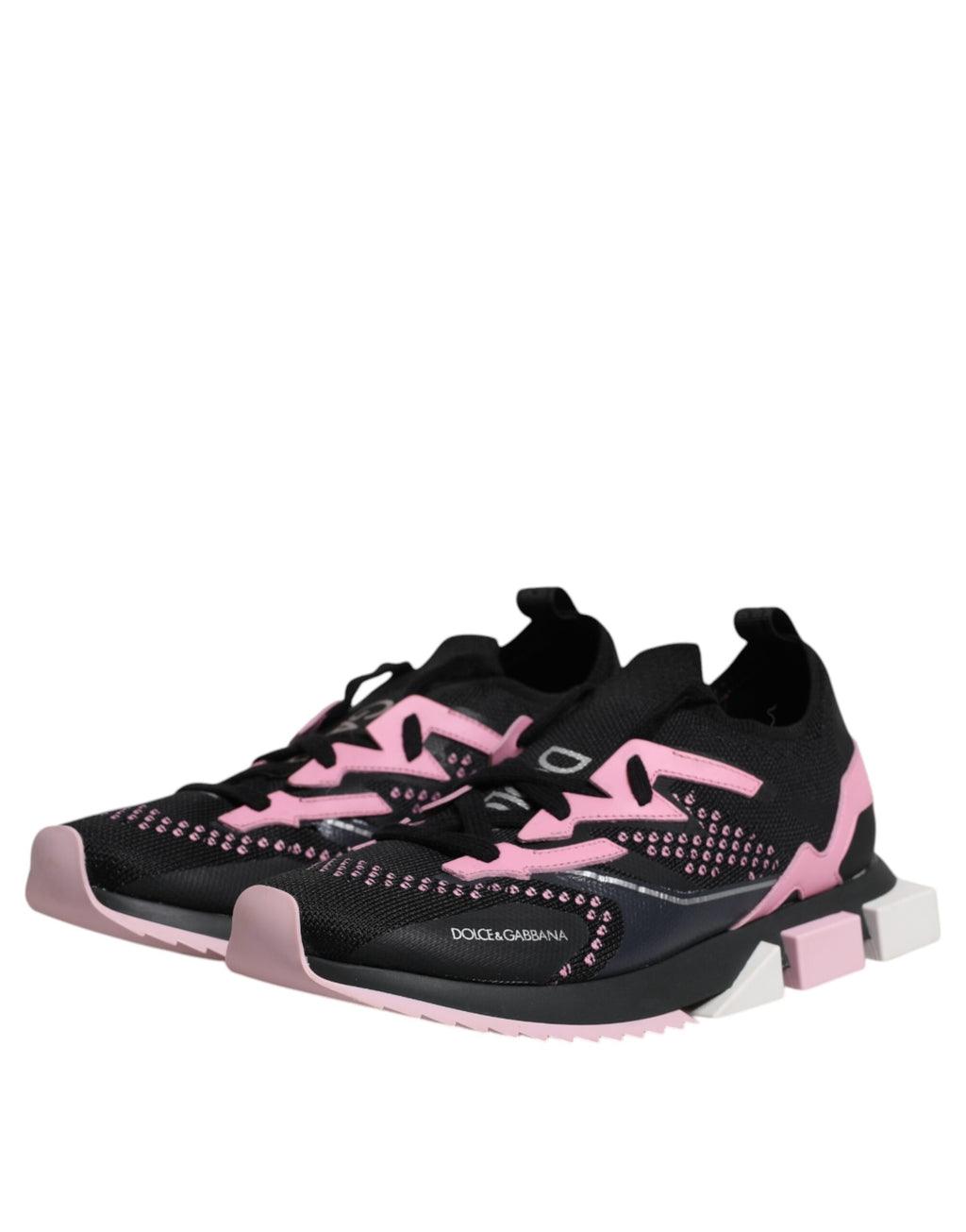 Dolce & Gabbana Black Low Top Sneakers for Women side view