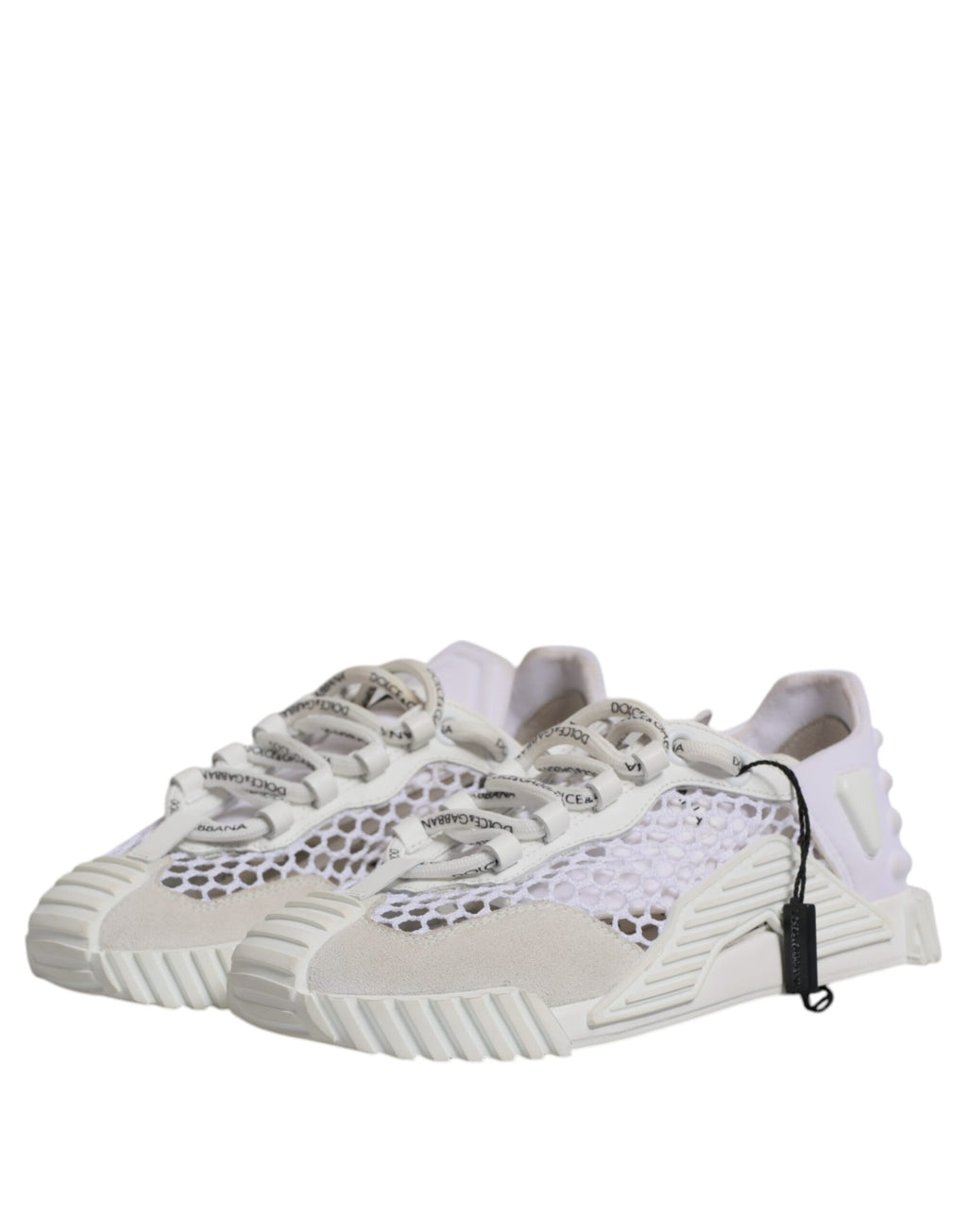 Dolce & Gabbana White Low Top Sneakers for Women side view