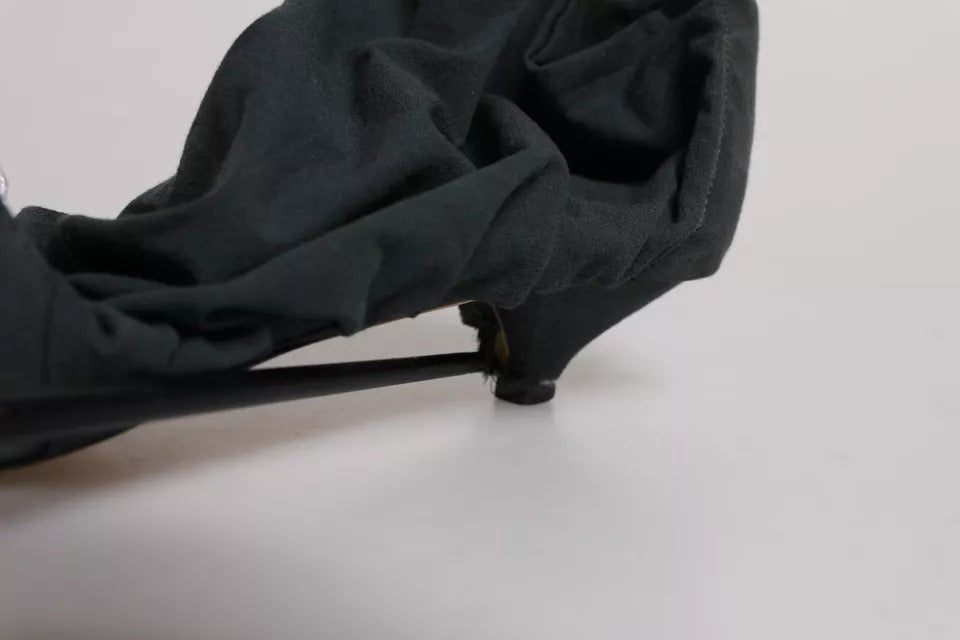 Dolce & Gabbana Grüne Baumwoll-Socken-Stiefeletten