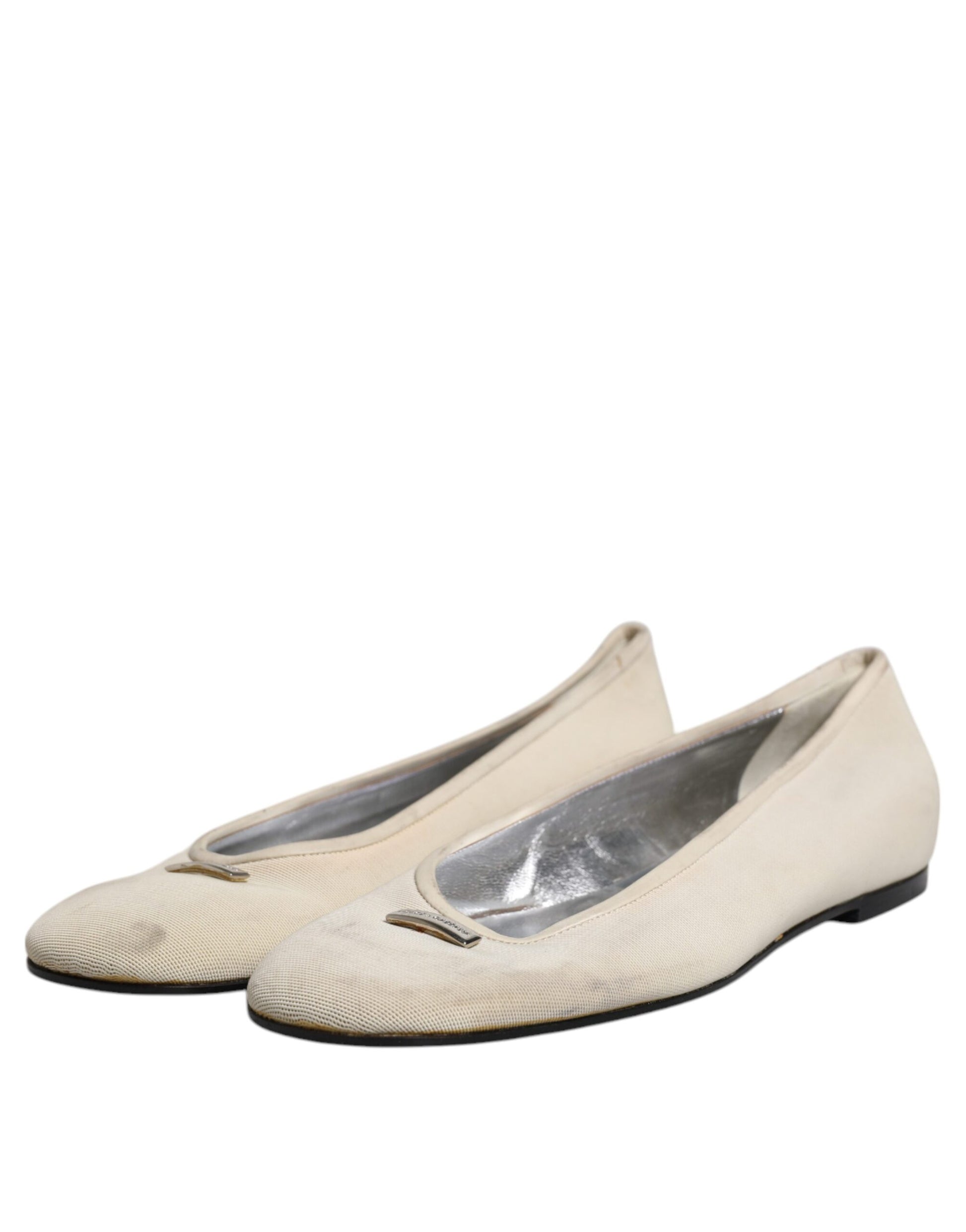 Dolce & Gabbana Beige Slides for Women side view