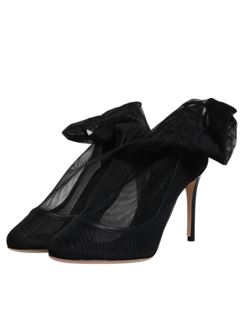 Chaussures montantes en maille de nylon noir Dolce & Gabbana style chaussette