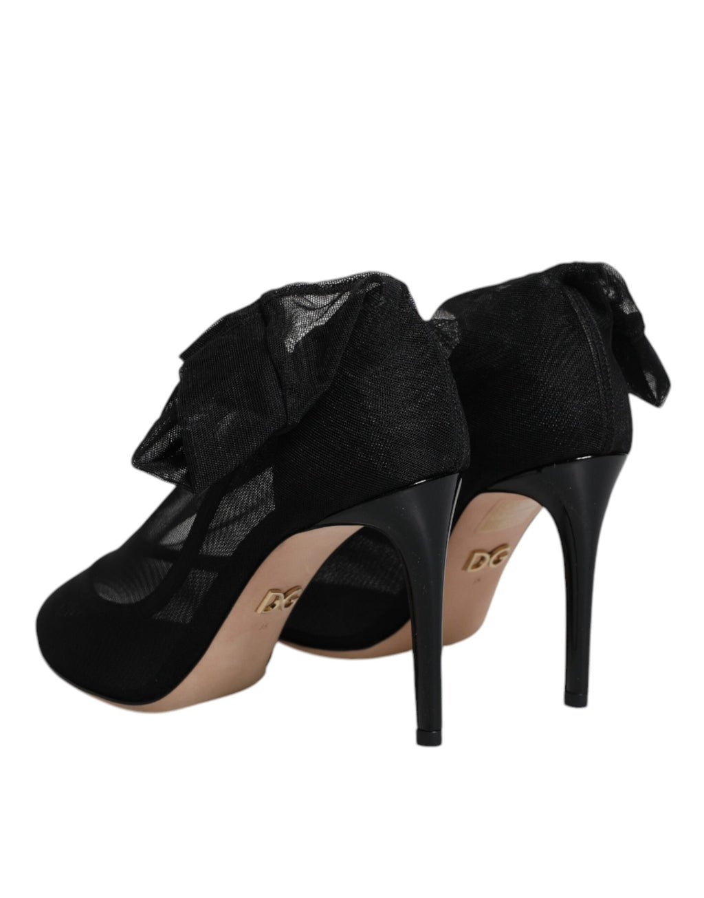 Chaussures montantes en maille de nylon noir Dolce & Gabbana style chaussette