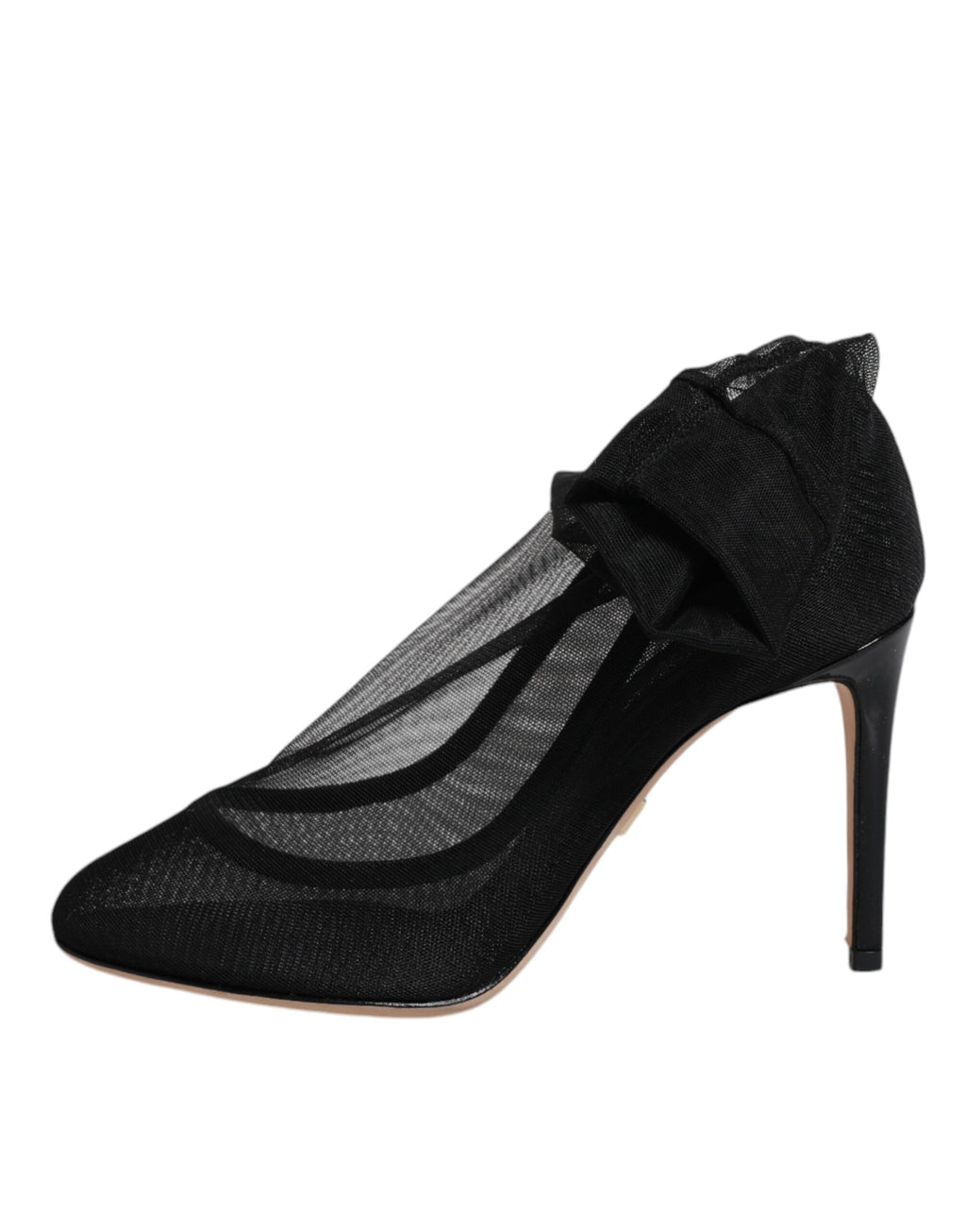 Chaussures montantes en maille de nylon noir Dolce & Gabbana style chaussette