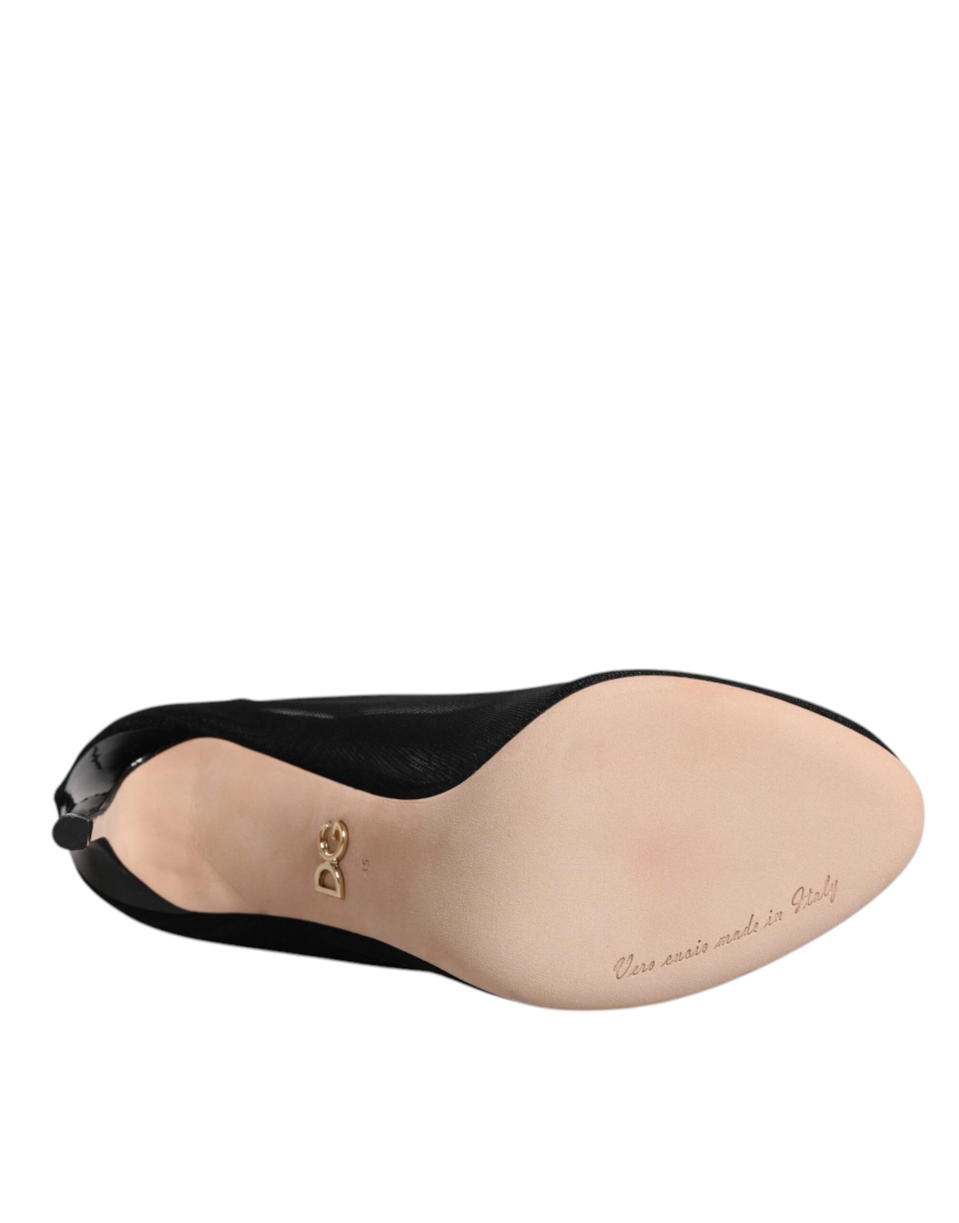 Chaussures montantes en maille de nylon noir Dolce & Gabbana style chaussette