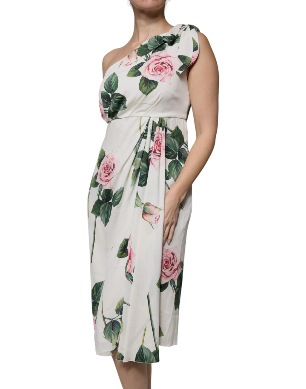 Dolce & Gabbana White Midi Dress for Women detail view
