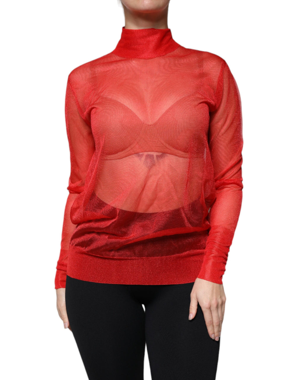 Dolce & Gabbana Red Long Sleeve T-Shirt for Women alternate view