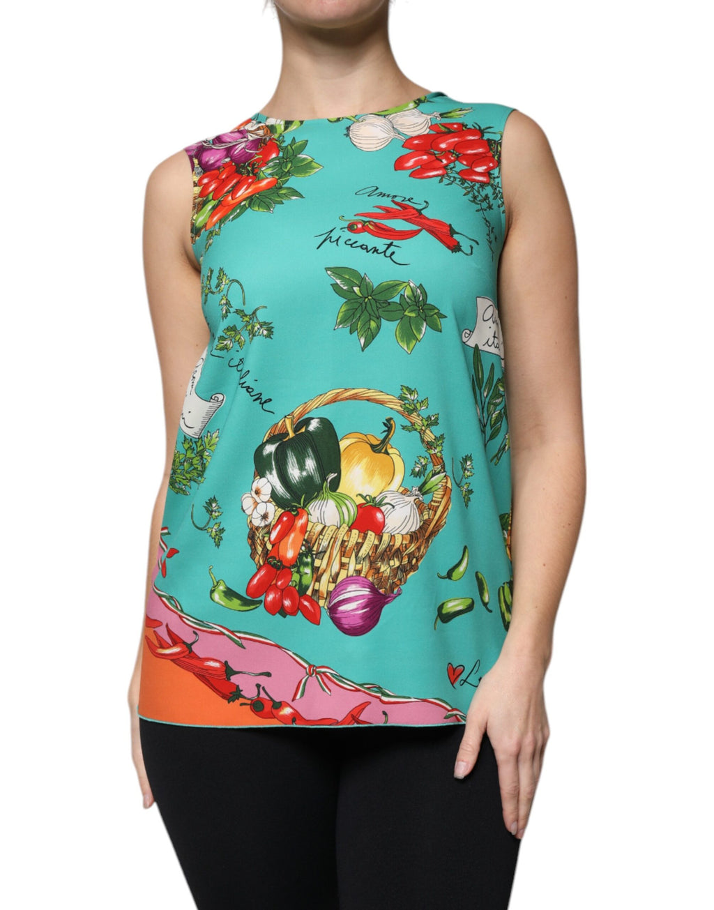 Dolce & Gabbana Multicolor Sleeveless T-Shirt for Women alternate view