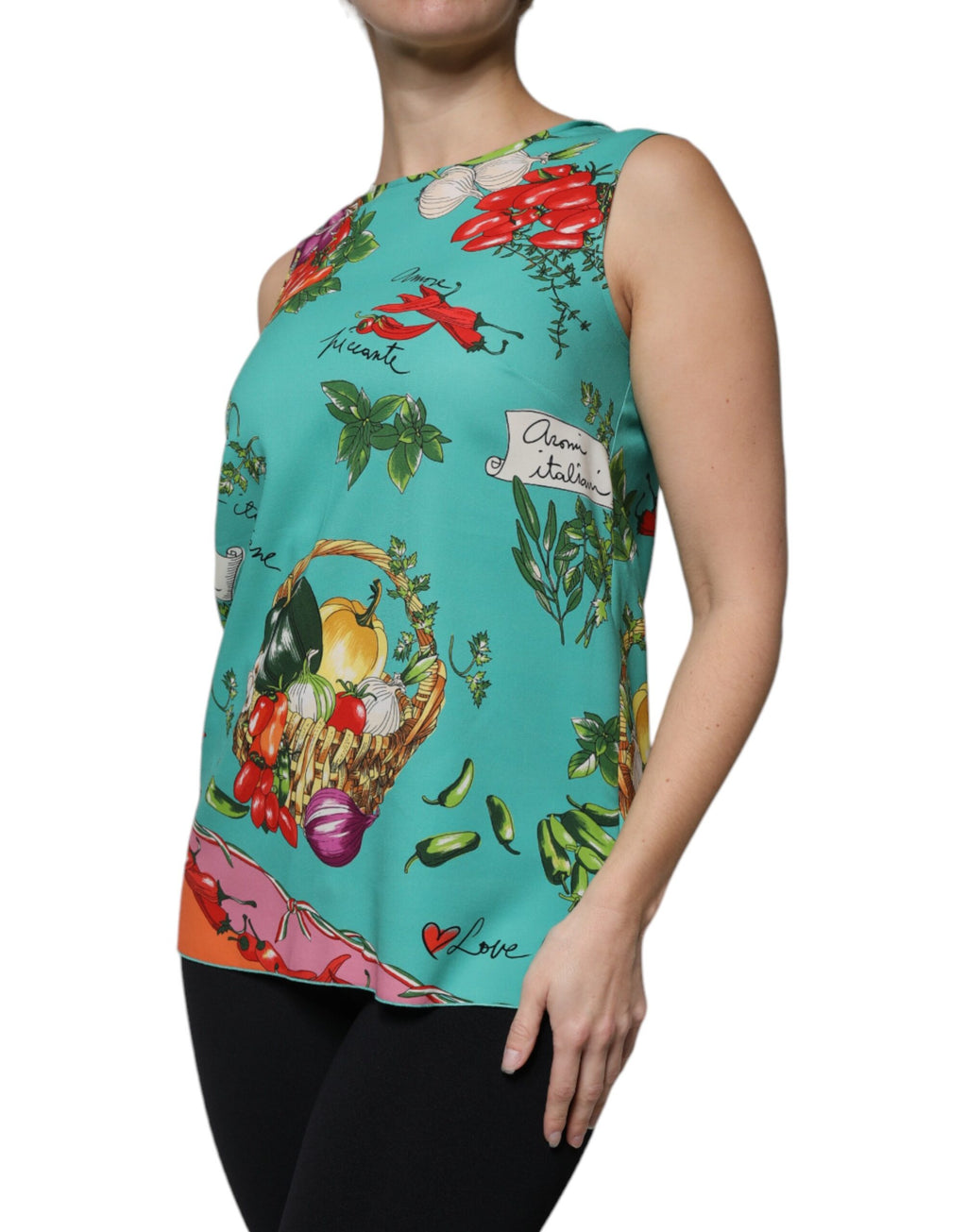 Dolce & Gabbana Multicolor Sleeveless T-Shirt for Women detail view