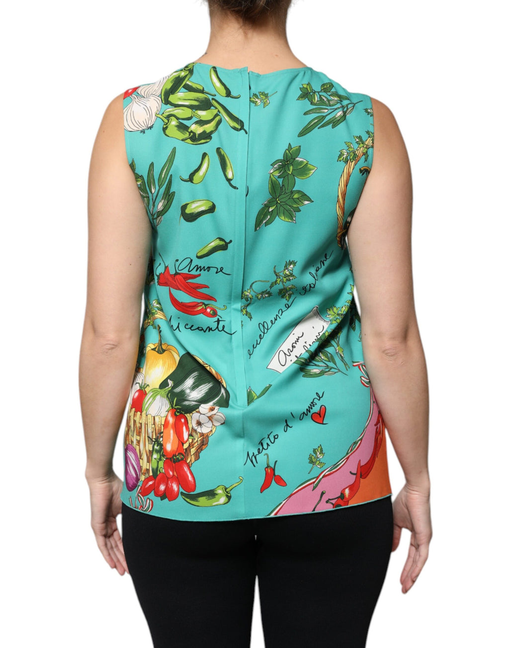 Dolce & Gabbana Multicolor Sleeveless T-Shirt for Women side view