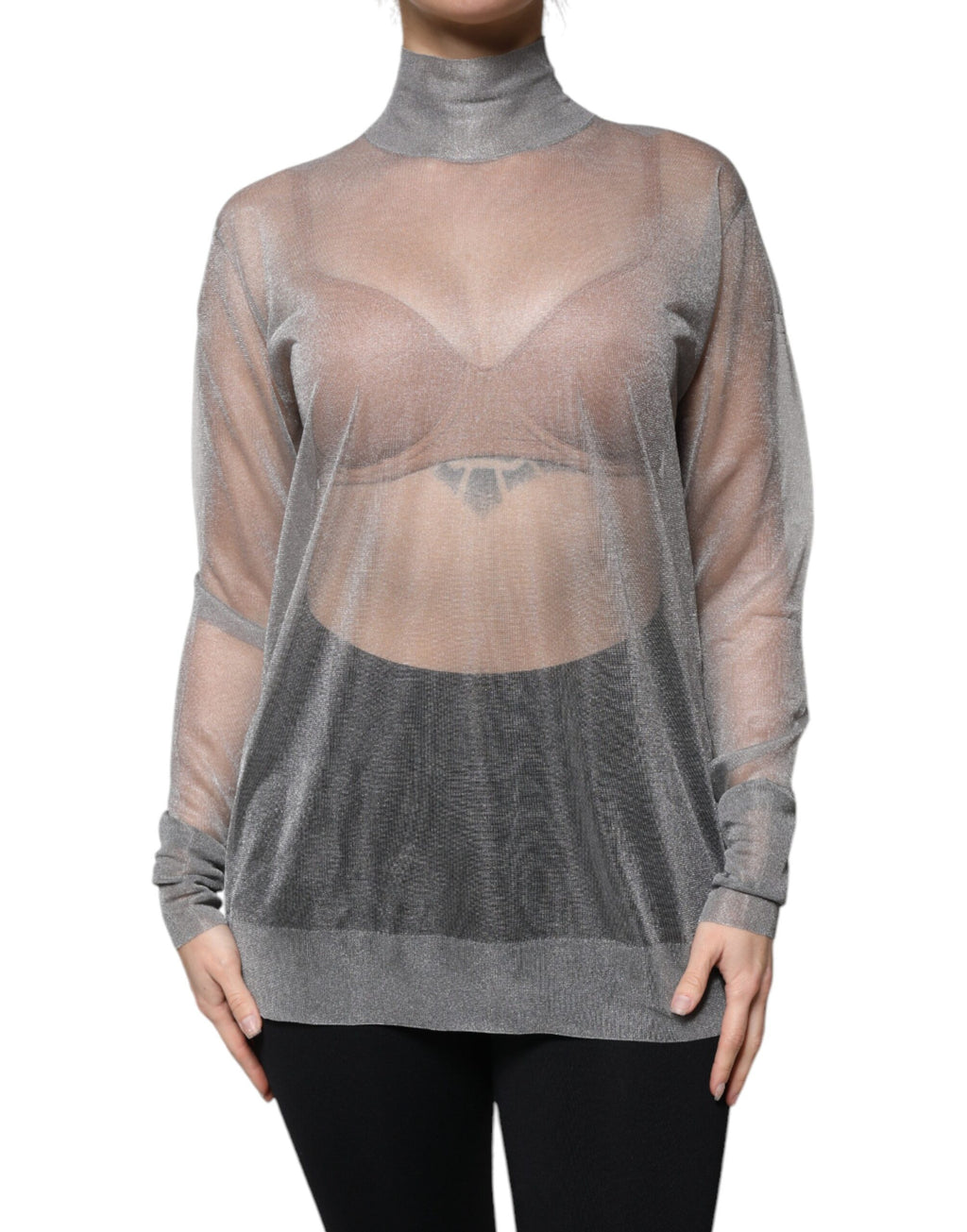 Dolce & Gabbana Grey Long Sleeve T-Shirt for Women
