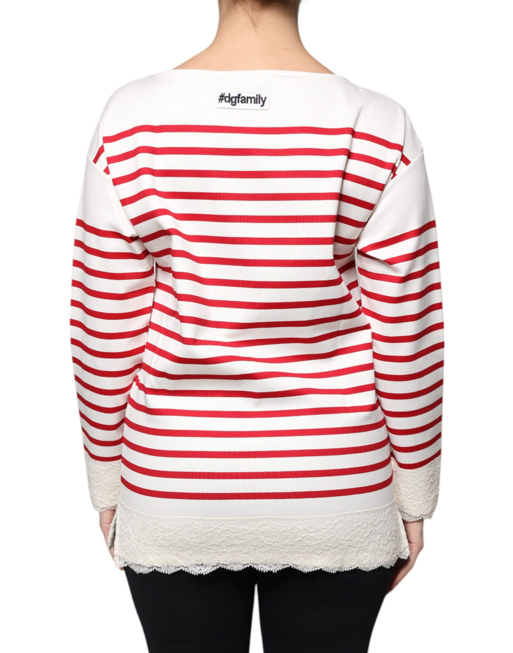 Dolce & Gabbana White Long Sleeve T-Shirt for Women side view