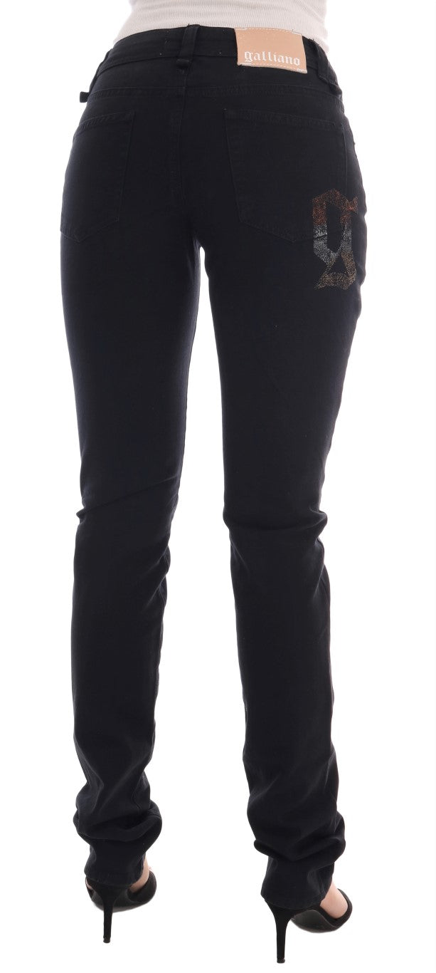 John Galliano Black Relaxed Fit Jeans for Women detail view