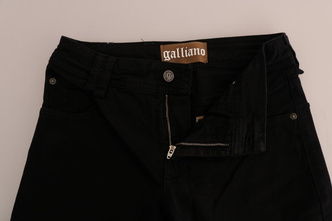 John Galliano Black Relaxed Fit Jeans for Women side view