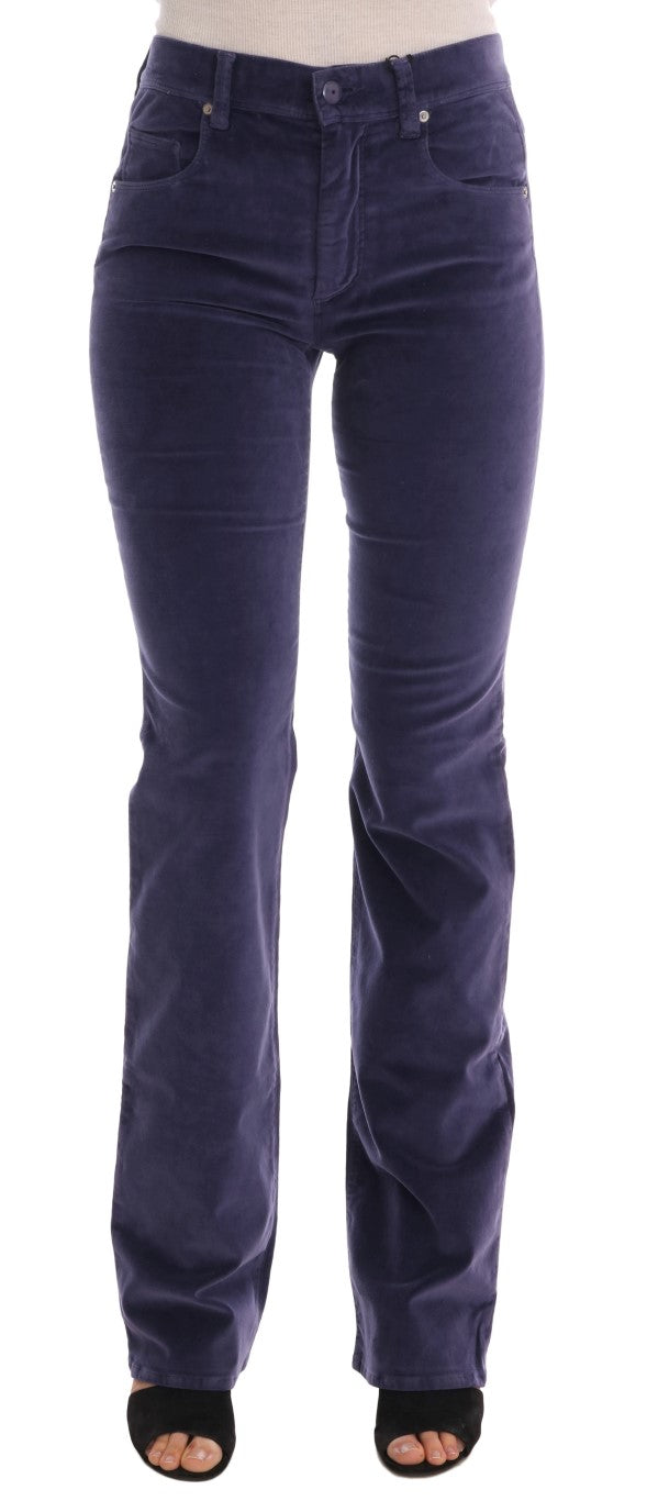 Ermanno Scervino Purple Flared Pants for Women