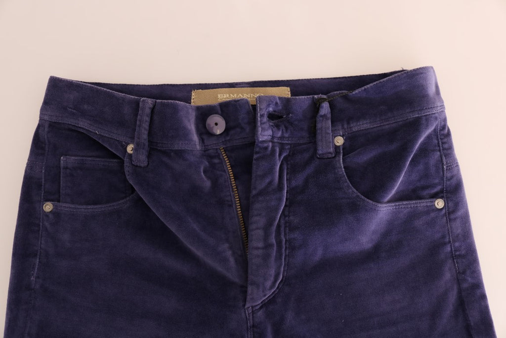 Ermanno Scervino Purple Flared Pants for Women side view