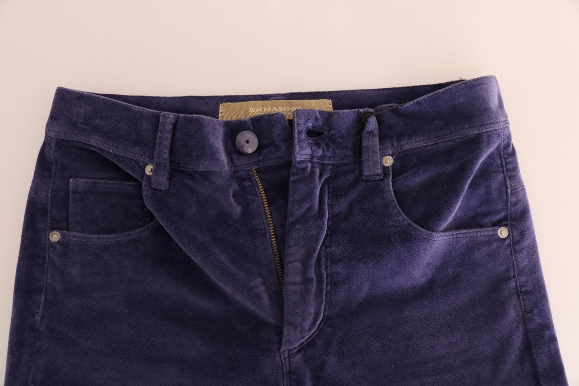 Ermanno Scervino Purple Flared Pants for Women side view