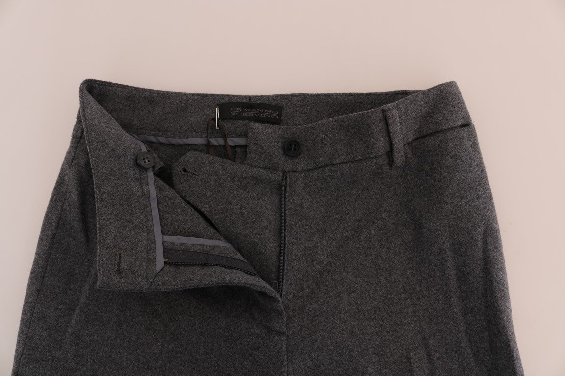Ermanno Scervino Grey Flared Pants for Women side view