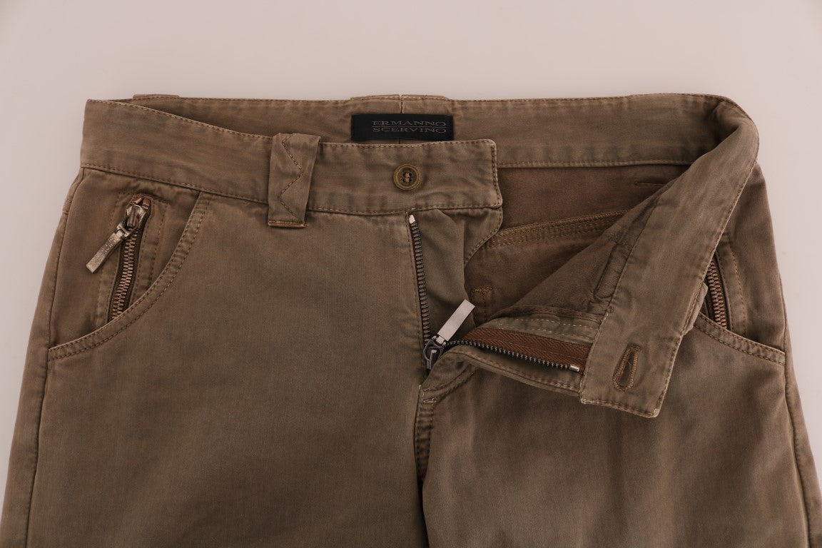 Ermanno Scervino Brown Casual Pants for Women side view