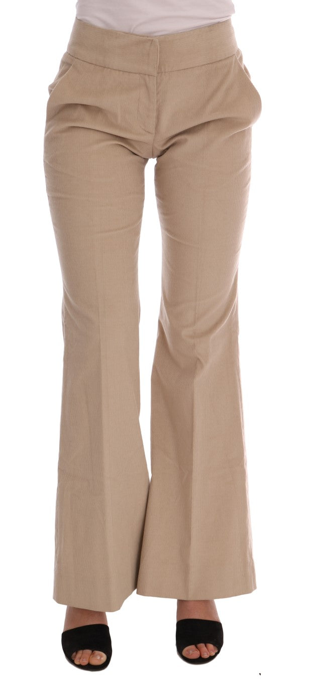Ermanno Scervino Beige Flared Pants for Women