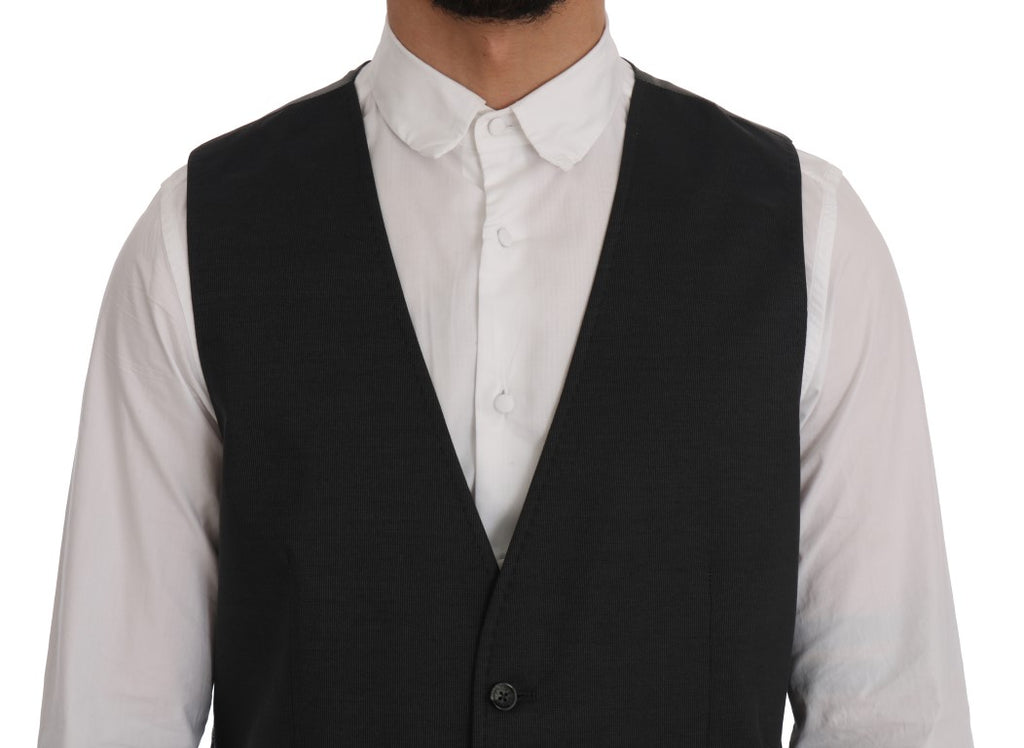 Dolce & Gabbana Grey Waistcoats for Men side view