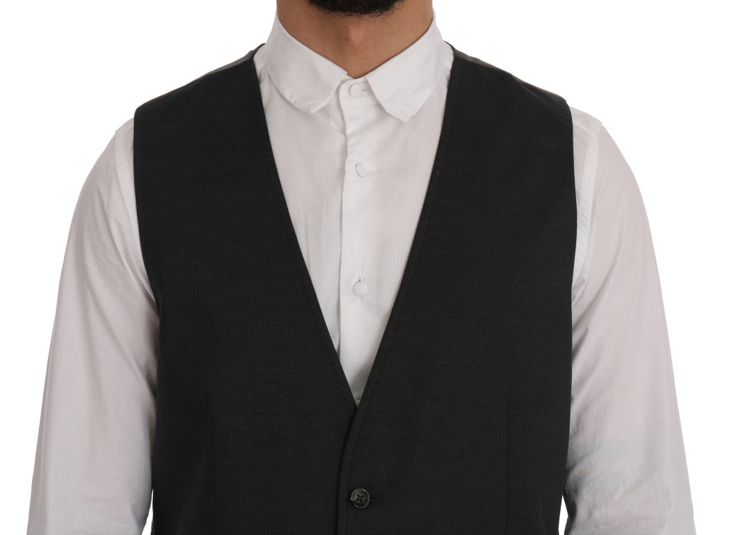 Dolce & Gabbana Grey Waistcoats for Men side view