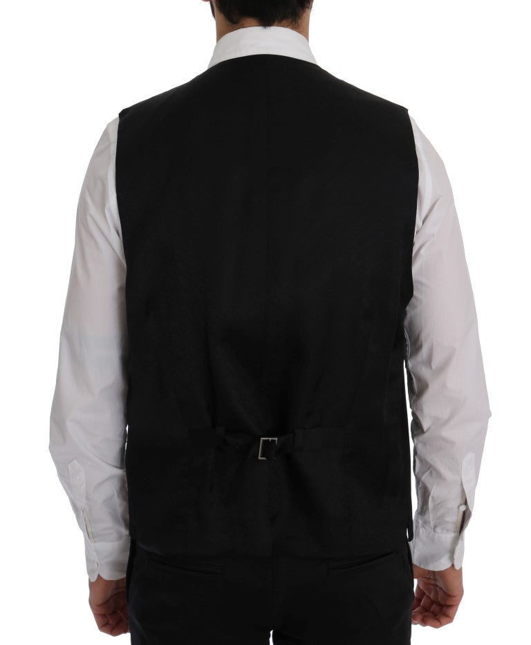 Gilet Dolce & Gabbana Noir STAFF en Laine Stretch