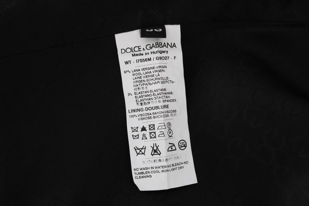 Gilet Dolce & Gabbana Noir STAFF en Laine Stretch