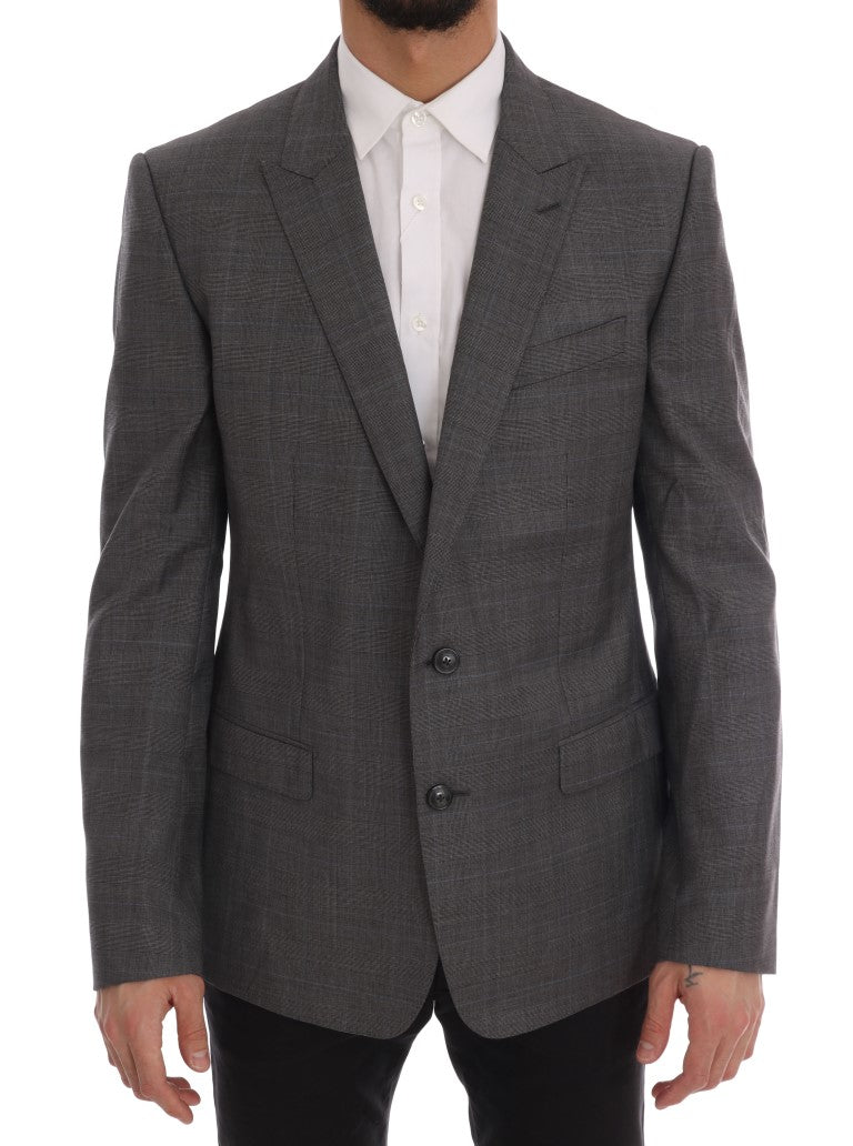 Veste de blazer slim MARTINI en laine grise Dolce & Gabbana