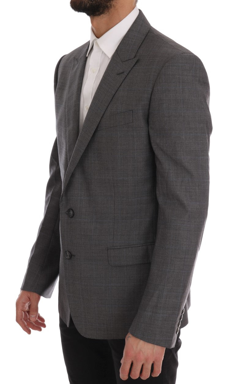 Veste de blazer slim MARTINI en laine grise Dolce & Gabbana