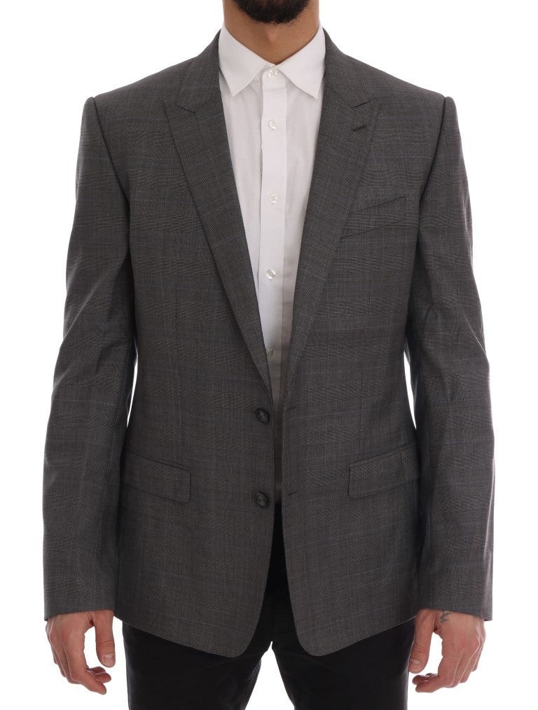 Veste de blazer slim MARTINI en laine grise Dolce & Gabbana