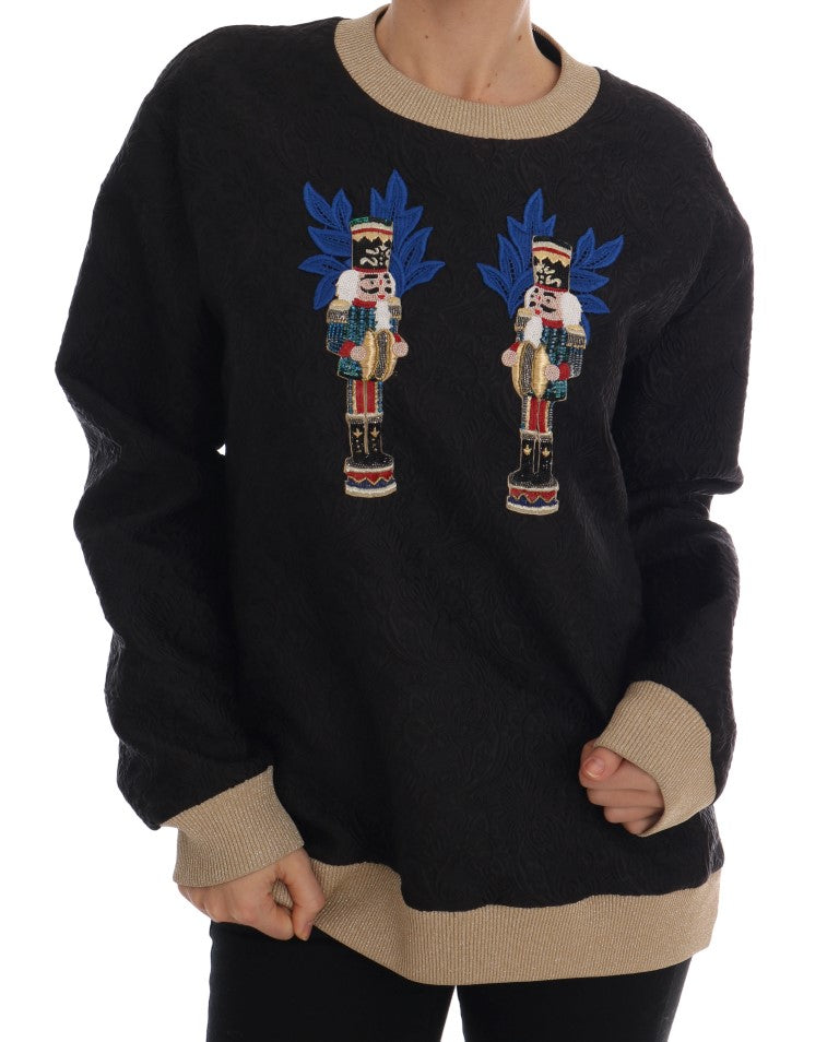Pull zippé Dolce & Gabbana en brocart Conte de fées noir