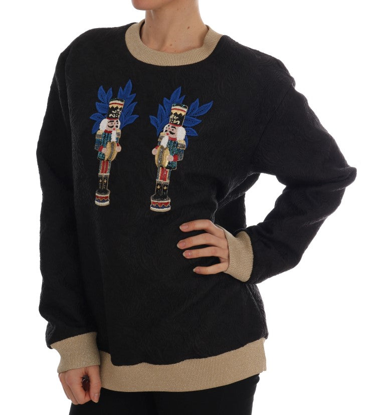 Pull zippé Dolce & Gabbana en brocart Conte de fées noir