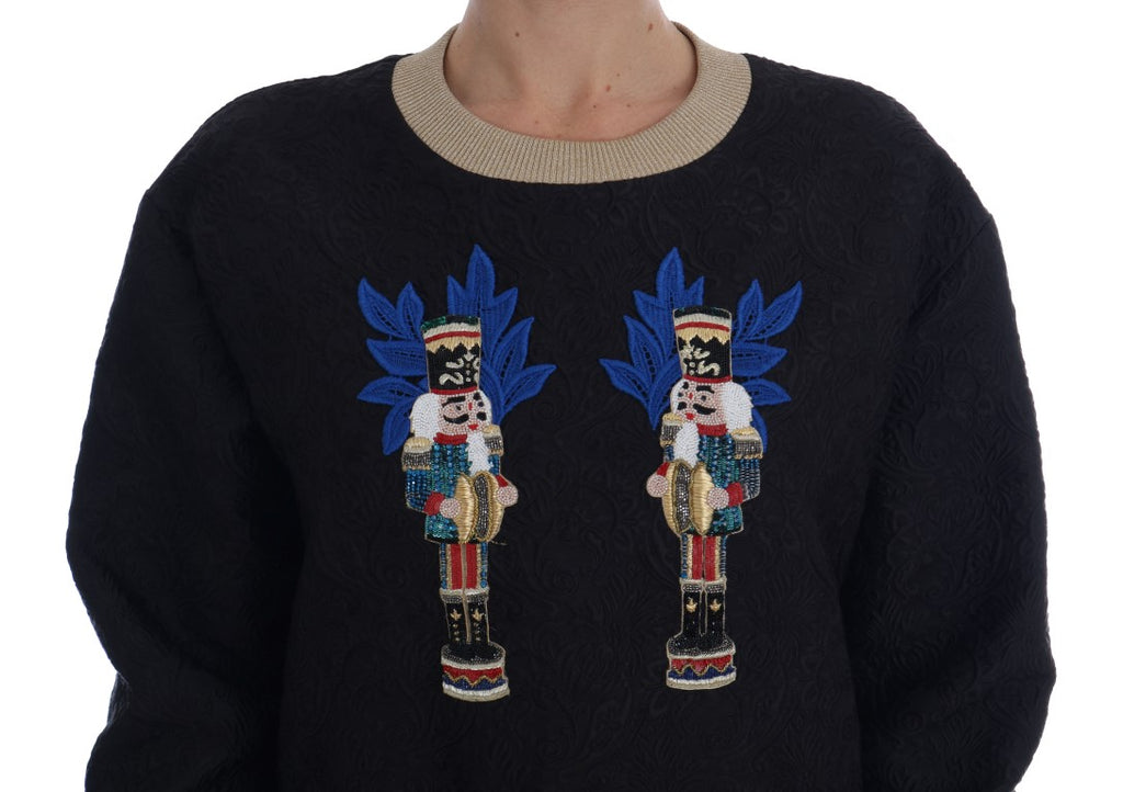 Pull zippé Dolce & Gabbana en brocart Conte de fées noir