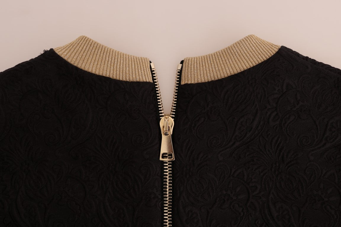 Pull zippé Dolce & Gabbana en brocart Conte de fées noir