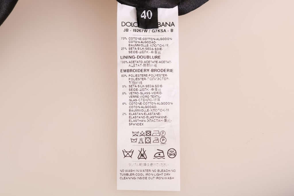 Pull zippé Dolce & Gabbana en brocart Conte de fées noir