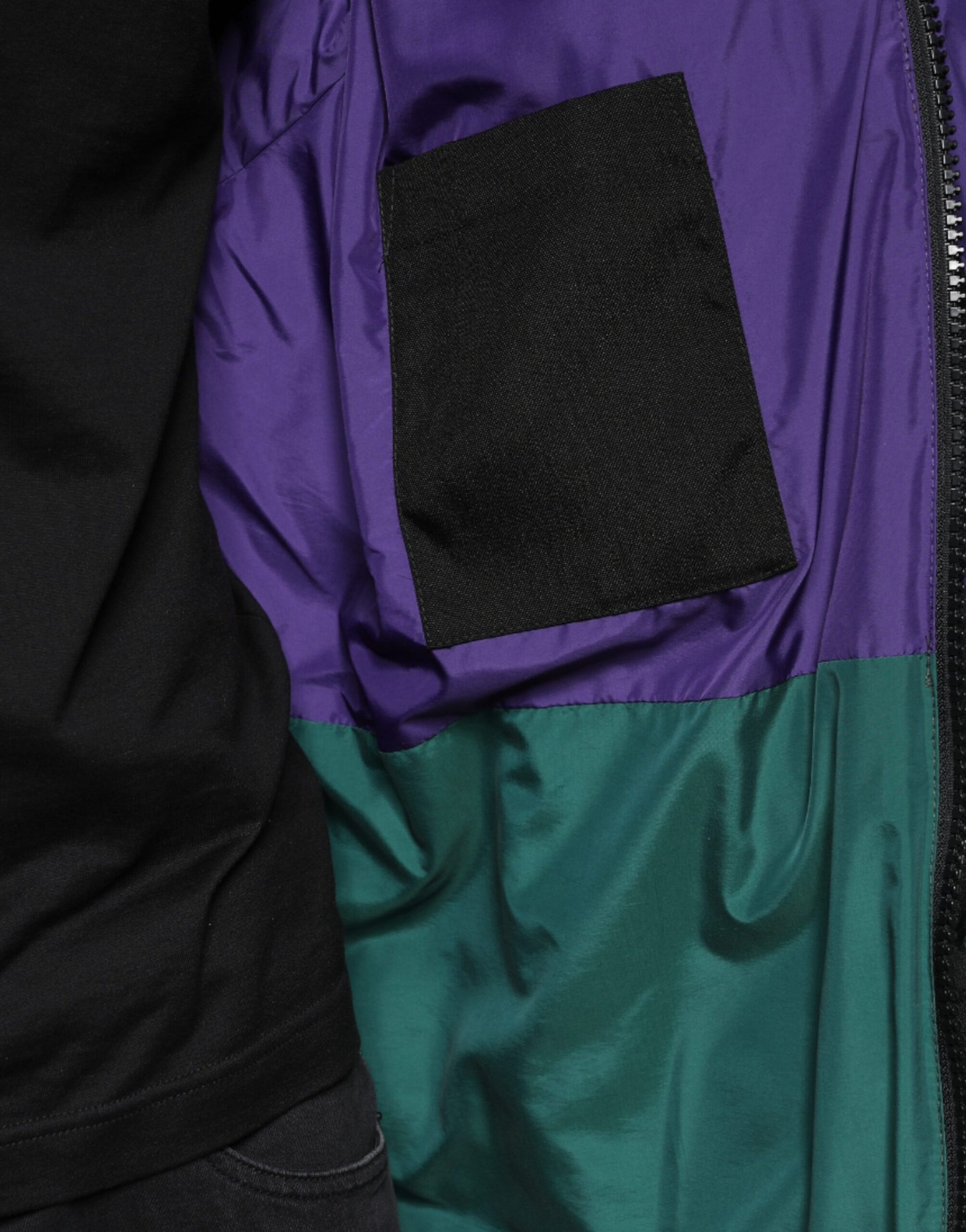 Veste matelassée zippée noire pour homme Dolce & Gabbana en nylon