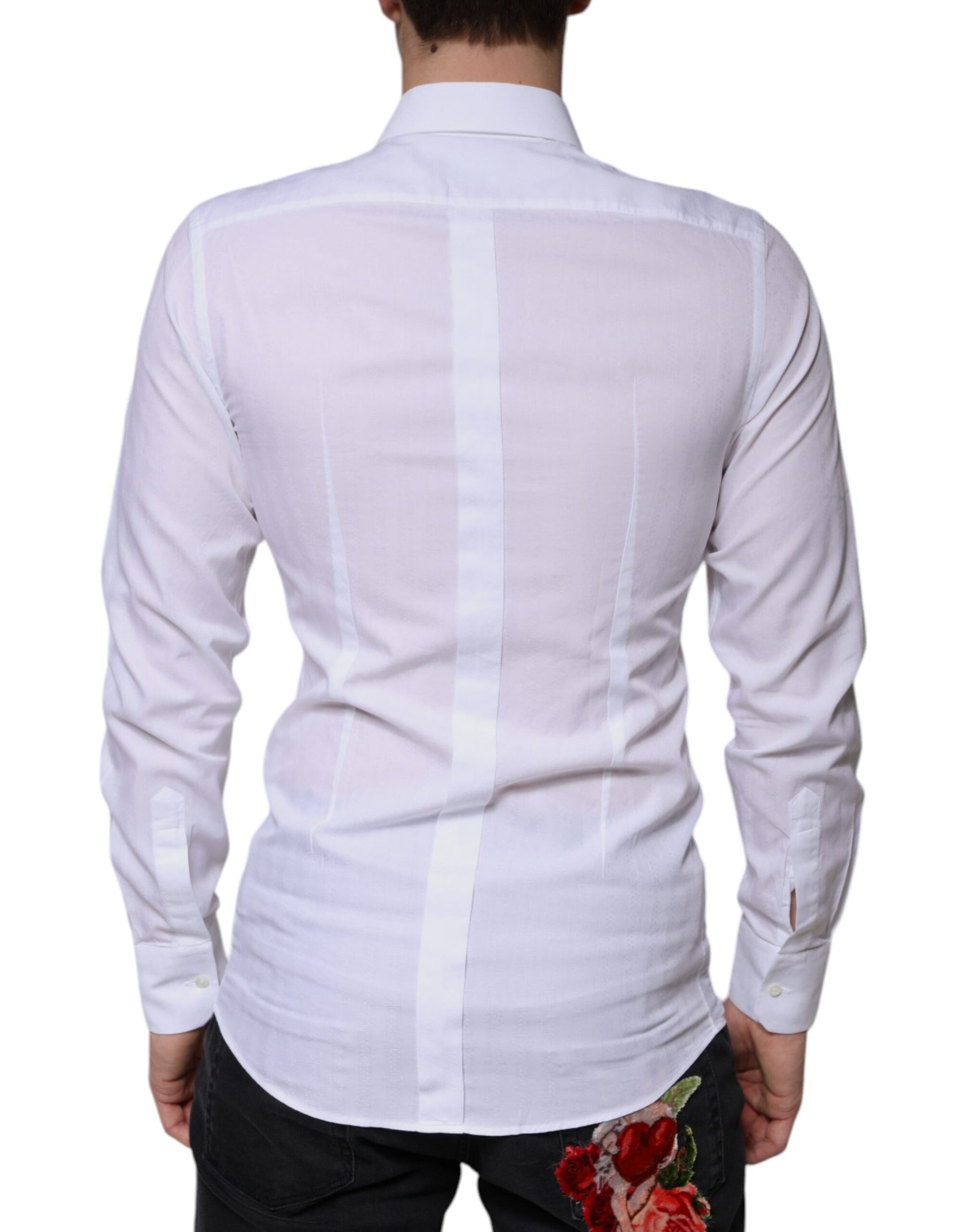 Dolce & Gabbana White Dress Shirt for Men side view