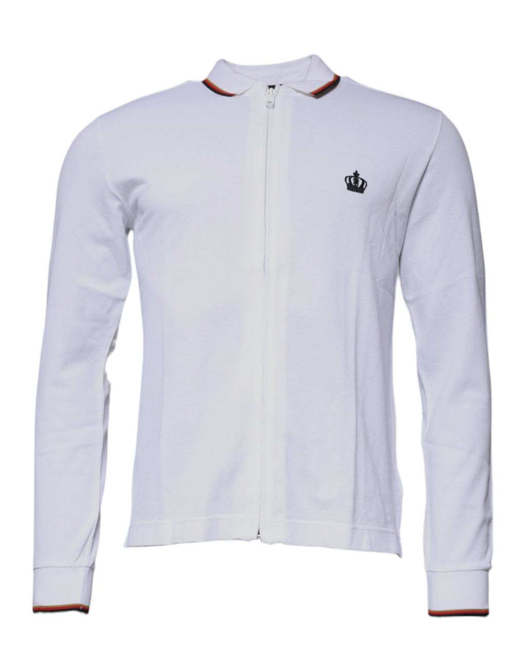 Dolce & Gabbana Sweat-shirt zippé homme avec couronne blanche